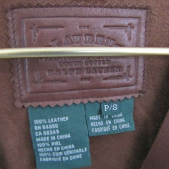 RALPH LAUREN LRL Brown Leather Vest Southwestern S - Picture 6 of 6